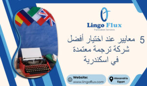 5 معايير عند اختيار أفضل شركة ترجمة معتمدة في اسكندرية