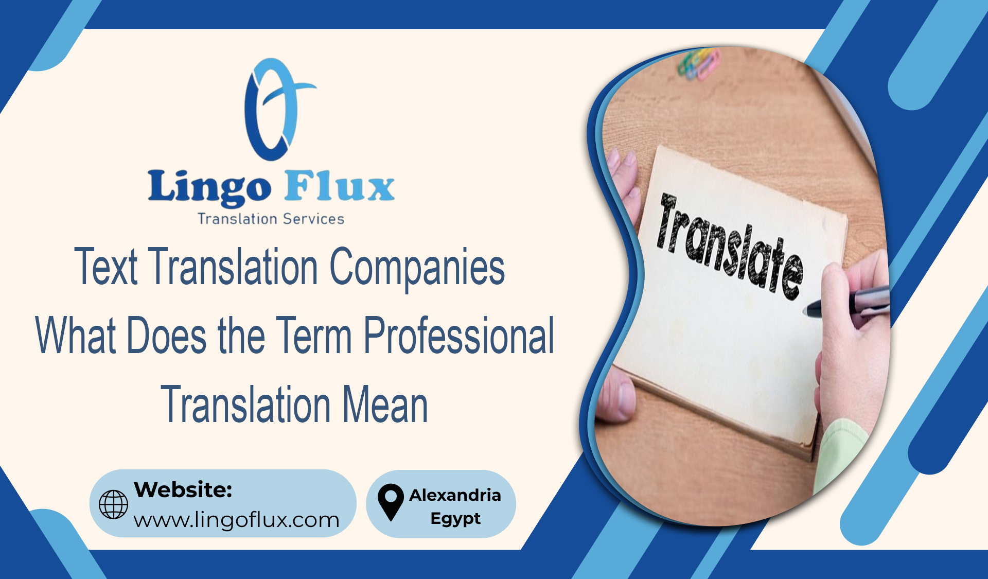 Text Translation Companies What Does the Term Professional Translation Mean