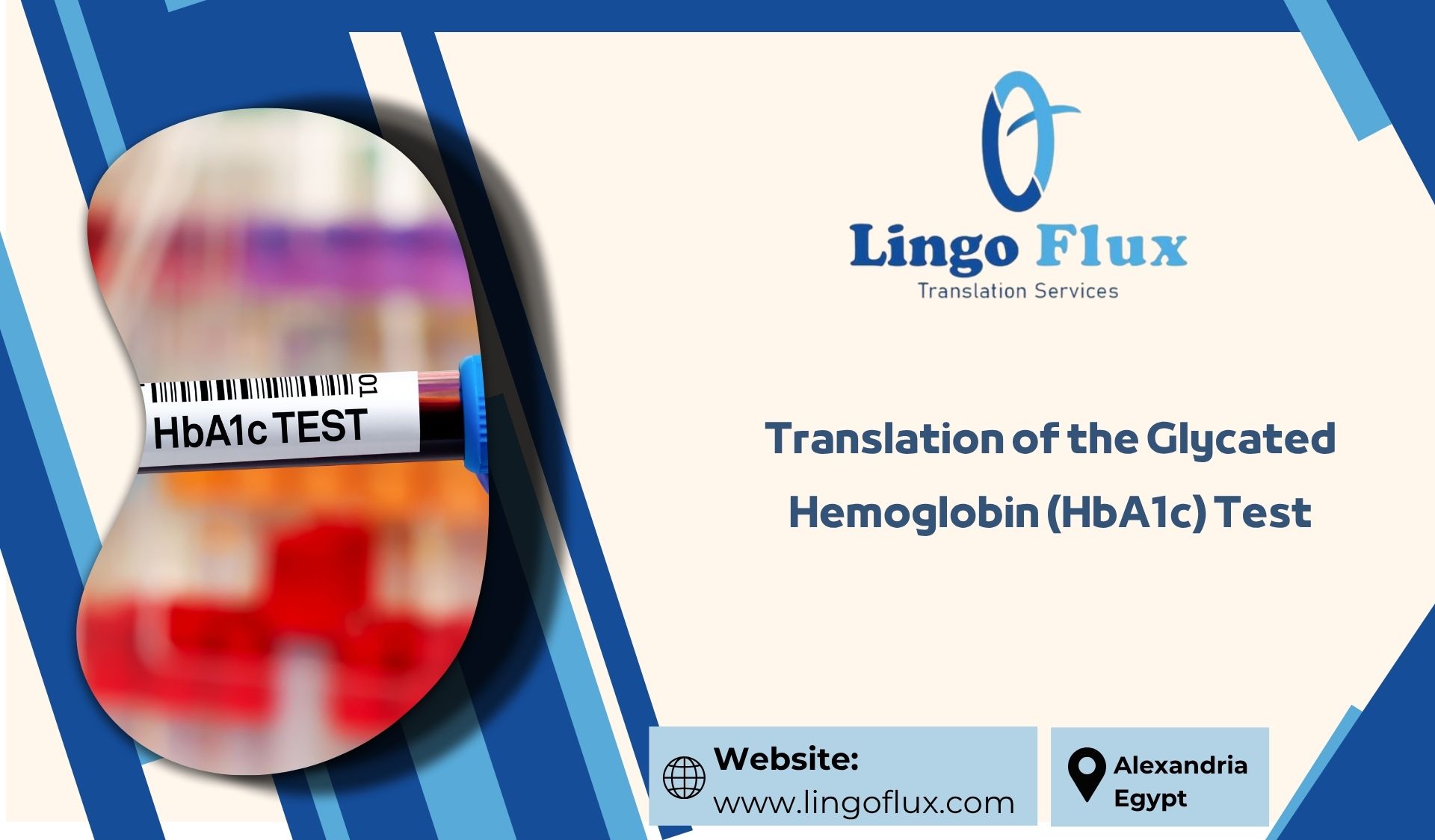 Translation of the Glycated Hemoglobin (HbA1c) Test